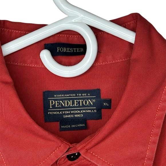 Pendleton Forester Red Button Down Shirt XL - Picture 4 of 6